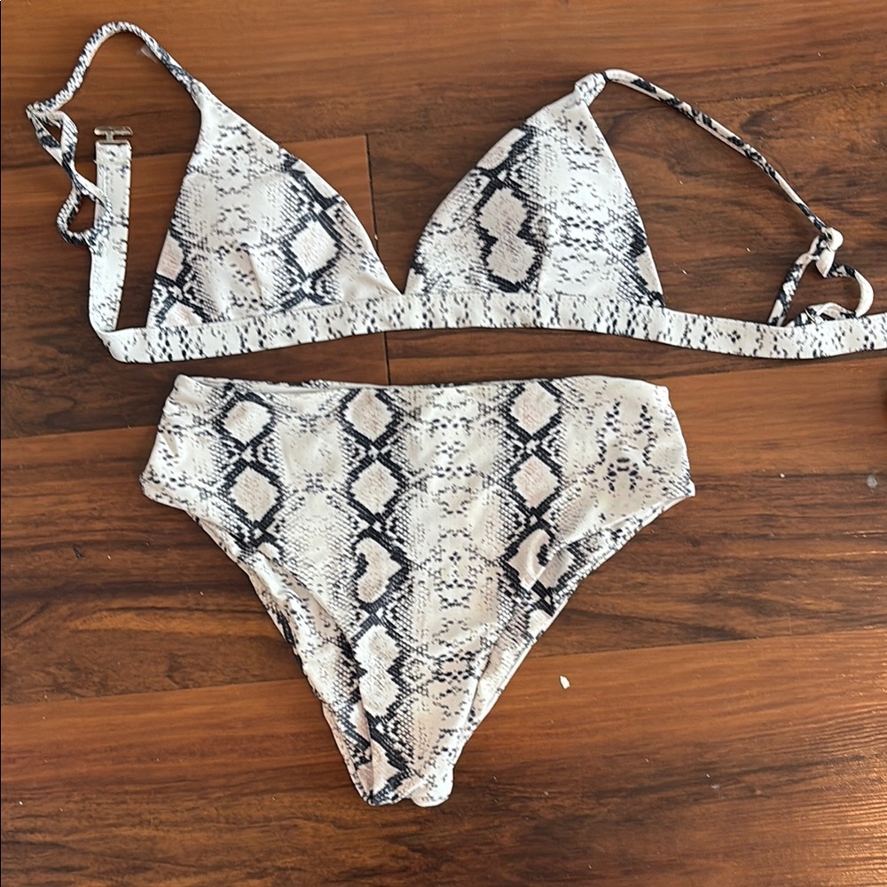 Snake Print Bikini Set
